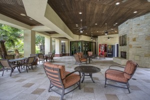1 Bedroom Apartments for rent in San Antonio, TX - Outside Covered Patio with Fireplace (2)